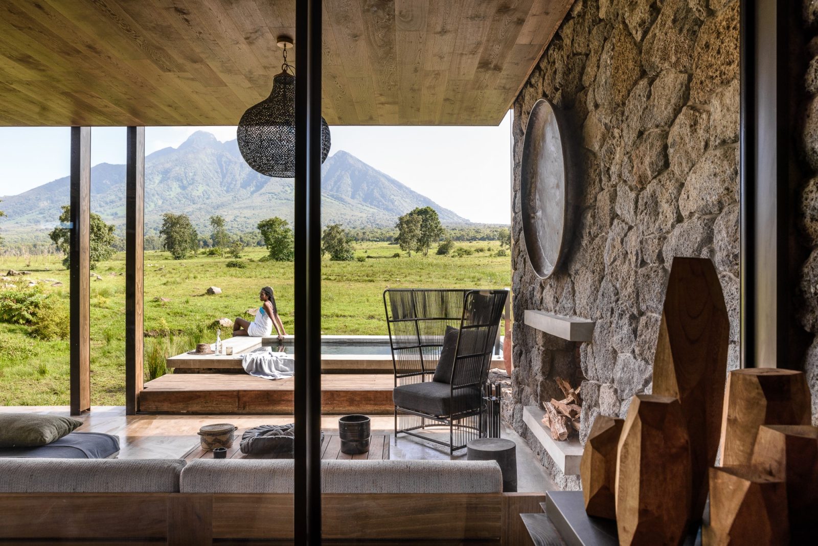 View of the mountain from inside Kataza house