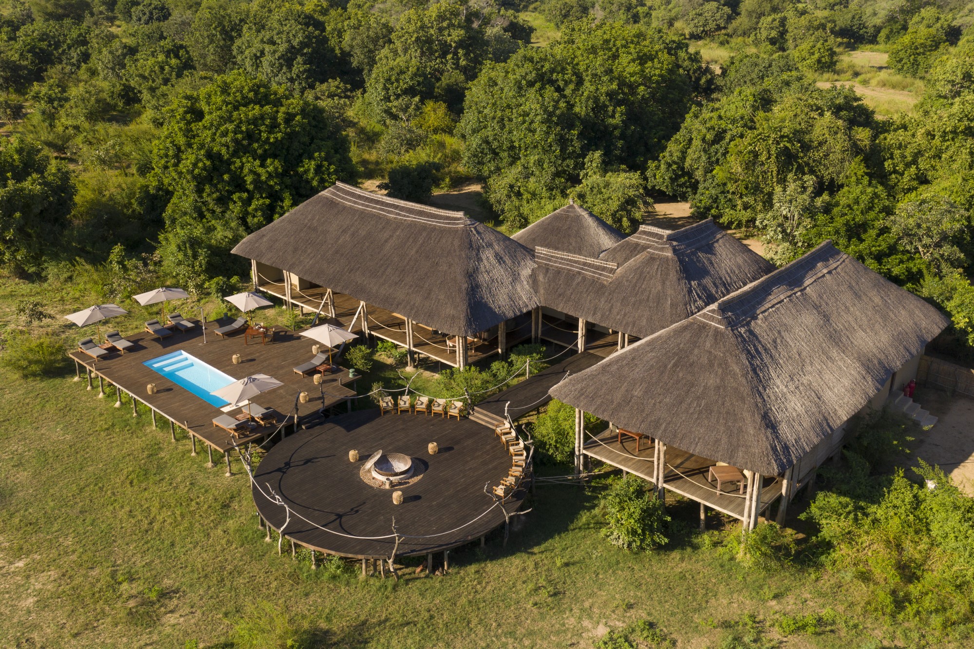 Chikunto Lodge from the air