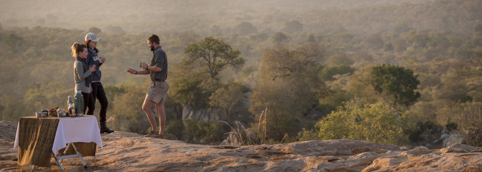 Sun downer drinks in the wilderness