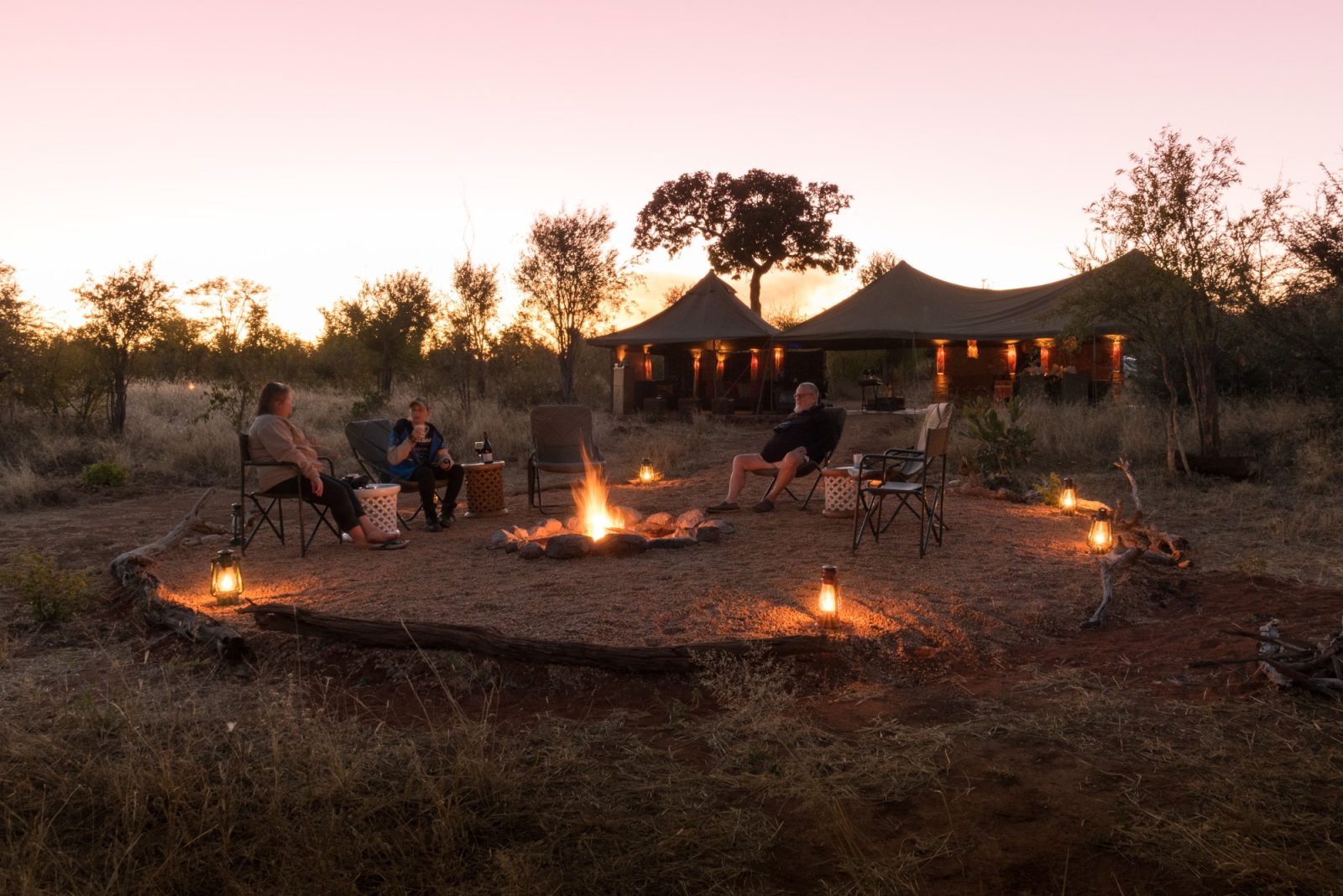 Sitting around the fire