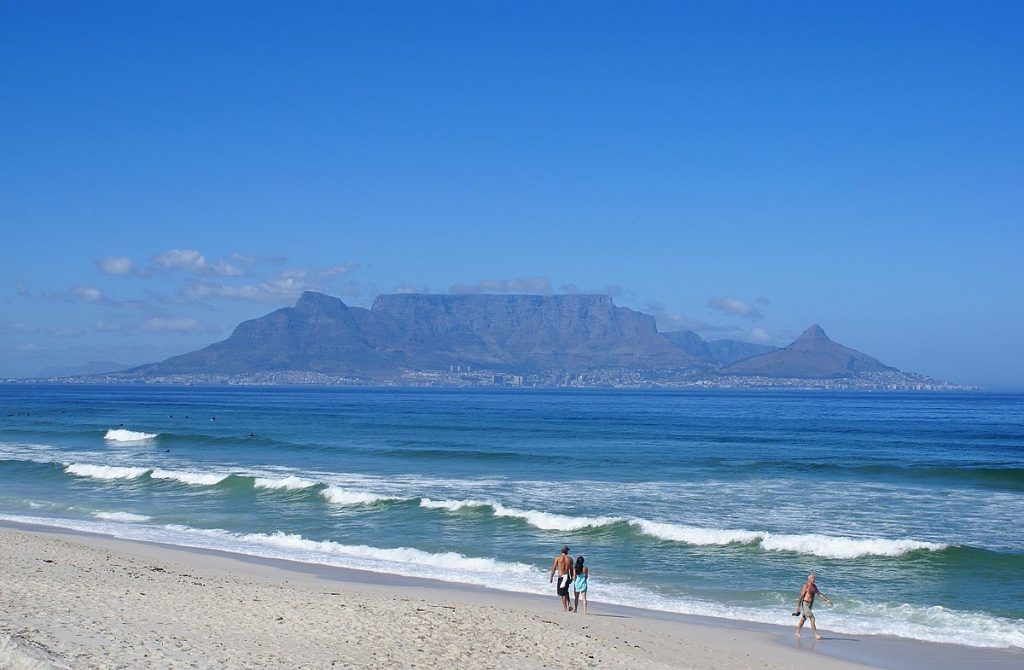 table mountain from across the water